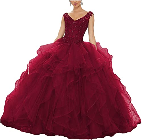 Image of QXMYOO Ball Gown Quinceanera Dresses Sweet 16 Prom Party Princess Dress for Teens
