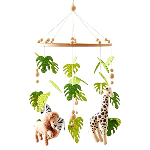 Mobile pour bébé avec figurines d'animaux suspendues pour lit à barreaux