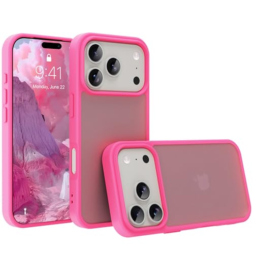 Image of iPhone 18 pro /17 pro Case,Translucent Matte (Rose red)