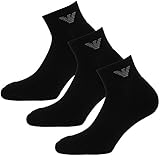 armani parfum herren 2018 S 39-40 M 41-42 L 43-44 Emporio Armani Socken 3er Pack Knit Socks Sneaker Unisex einfärbig - Farbauswahl: Farbe: Schwarz  Größe: 42-43 (Gr. M)
