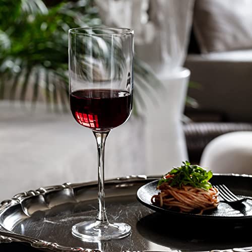 Image of KROSNO Red Wine Glasses Set of 6, 11.8 oz, Glamour Collection | Wine Tumbler, Lead-Free Crystal Glassware, Drinking Glasses, Elegant Cups, Home & Restaurant, Dishwasher Safe