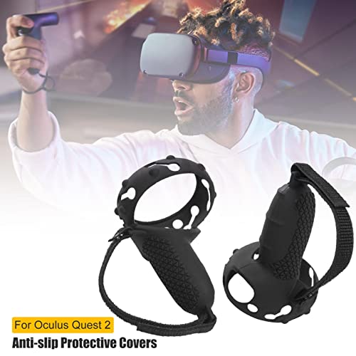 Compatível com acessórios Oculus Quest 2 Controller Grips | Capa de silicone antidesgaste à prova d