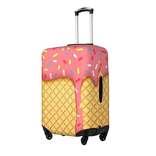 Pink Ice Cream Luggage Cover Washable Elasticated Luggage Covers for Suitcase TSA Approved Stylish Scratch Resistant Luggage Case Protector2