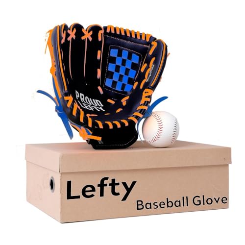 Left Handed Baseball Glove for Kids, Entry-Level Left Handed Baseball Glove, Durable Lefty Tball Gloves for Kids Youth Training. 10.5in, Age 4-7