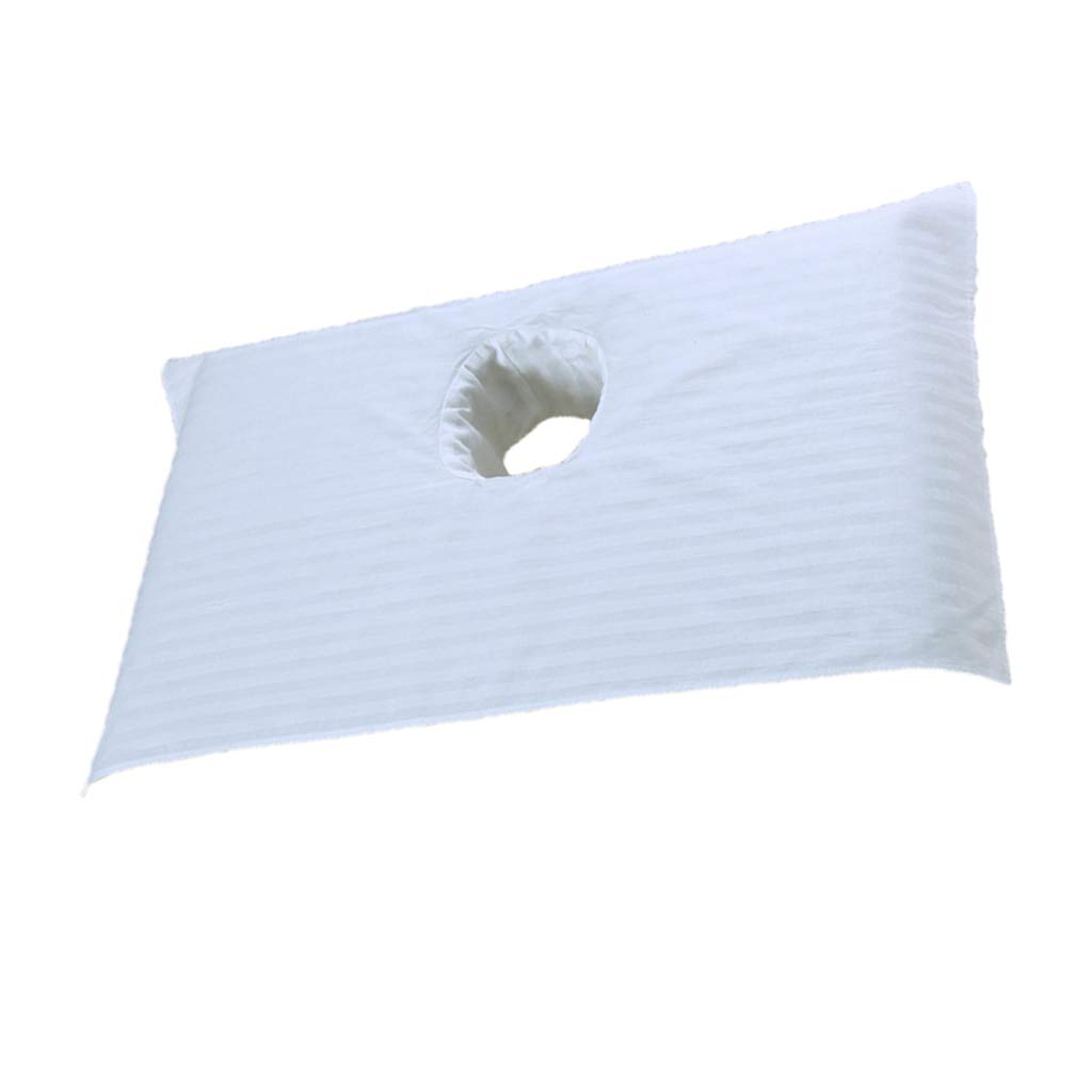 Pleayietoopiatiey White Soft Beauty Massage Spa Treatment Bed Cover Sheet With Breath Hole