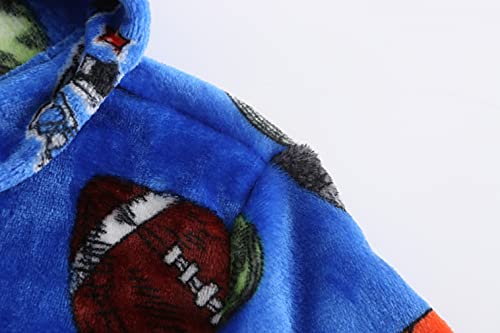 Image of Girls Fleece Robe Boys Hooded Bathrobe Soft Flannel Robe For Kids