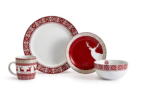 Weihnachtsgeschirr Retsch Arzberg Kombiservice Nordic Reindeer 16-teilig