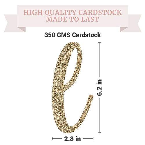 Pre-Strung Love Laughter & Happily Ever After Banner - NO DIY - Gold Glitter Bachelorette Wedding Bridal Party Banner - Pre-Strung Garland on 8 ft Strand - Gold Bachelorette Bridal Engagement Party - Image 6