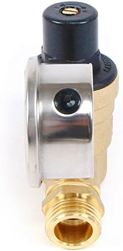 U.S. Solid Water Regulator Valve- 3/4 NH Thread NO Lead Brass Adjustable RV Pressure Regulator with Pressure Gauge and Water Filter Net by