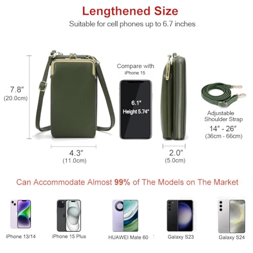 EASTNIGHTS Small Crossbody Phone Bag for Women Cell Phone Purse Wallet Kiss Lock Cute Shoulder Bag with Credit Card Slots4