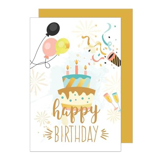 Edition Seidel tarjeta de cumpleaños de primera calidad con repujado en oro fino y sobre - tarjeta de felicitación de cumpleaños para hombres y mujeres (G2650 SW022)