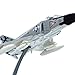 1/144 Scale United States Navy Mcdonnell Douglas F-4 Phantom II Fighter Model Alloy Model Diecast Plane Toy for Collection, White