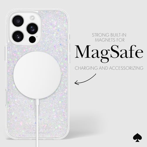 Kate Spade New York iPhone 16 Pro Max Case - Compatible with MagSafe - Designer Phone Case - Chunky Glitter Iridescent by Case-Mate - Image 6