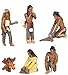 Woodland Scenics SP4443 1.5-Inch Scene Setters Figurine, Native Americans, 5/Pack