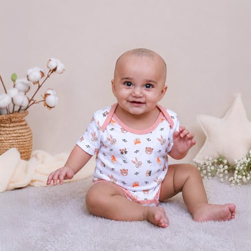 Image of TinyLane - Curated for you! 100% Organic Bamboo Cotton Baby Giftset, Baby Shower Gifts for Newborn, 0-6 Months, Pack of 8 | Breathable