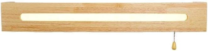 Simple Staircase Aisle Solid Wood Wall lamp Bedroom Bedside lamp Headlights Spring Wood Lamps (Size : 55 * 8CM)