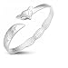 Merdia S990 Sterling Silver Cuff Fox Bracelet Bangle Design With"love You Forever "Stamp