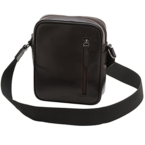 Bolsa Masculina Shoulder Bag De Couro Bovino Legítimo Couro50 Aroeira (Café)