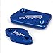 Motorcycle Front And Rear Brake Fluid Reservoir Cover CNC Cap Set Compatible To YZ125 YZ250 YZ426F-450F 08-21 YZ250F 07-21 YZ125X WR250F 17-21 YZ250X YZ450FX WR450F 16-21 YZ250FX 15-21 Blue