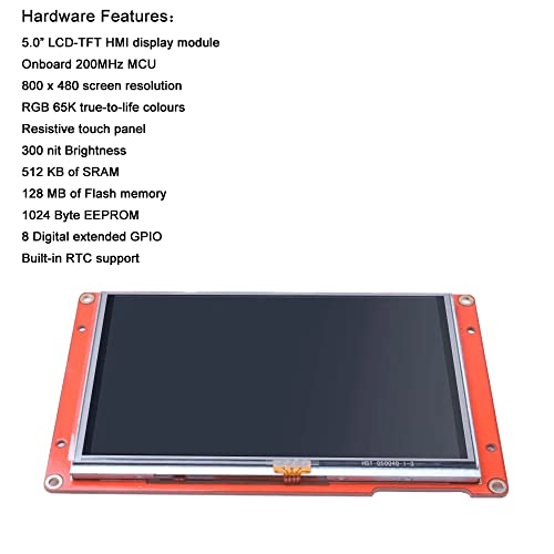 Image of Nextion Display Intelligent 5.0 Inch Resistive Touch Screen 800x480 Serial LCD TFT HMI Display Module NX8048P050-011R Supports Audio Video