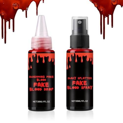 ヴァンパイア ブラッド | ハロウィン コスプレ メイクアップ 吸血鬼 血 スプレー キット,コスプレ 劇場 パーティー 男性用 衣装 アクセサリー