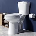 Miuara Extra Tall Toilet 21 Inch - Elongated Toilet Dual Flush Av 1.28 GPF,Two Piece High Toilet for Seniors,Comfort Bowl Height Bathroom Toilet for Elderly & Pregnant & Disabled & Tall,12” Rough In