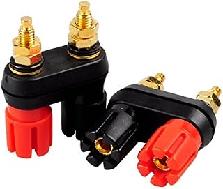 Conwork 2-Pack Dual 4mm Banana Plug Jack Socket Binding Post for Speaker Amplifier