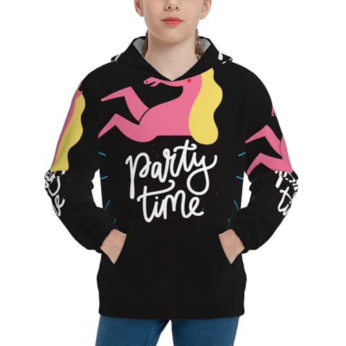 Party time Kid Hoodies Boys Sweatshirts Girls Pullover with Pocket