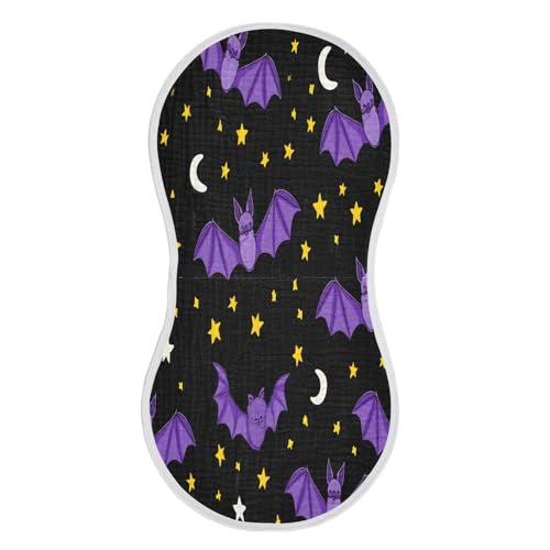 Graffiti Bat and Moon Burp Cloths Unisex Cotton Burp Cloths Absorbent and Non-Seeping Suitable for Babies, Toddlers, Newborns