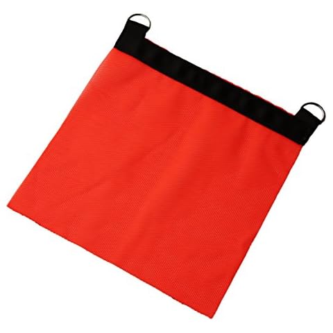 Harriscos LLC 18" x 18" Orange Mesh Load Safety Warning Flag Sign (10 Pack) Cover