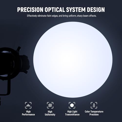 Image of Neewer Spotlight Snoot with 40 Projection Lens, Adjustable Focus, 16 Metal Gobos 5 Color Gels, Bag, Conical Snoot for Bowens Mount LED Continuous Output Lighting Studio Video Light Up to 300W, LS-38