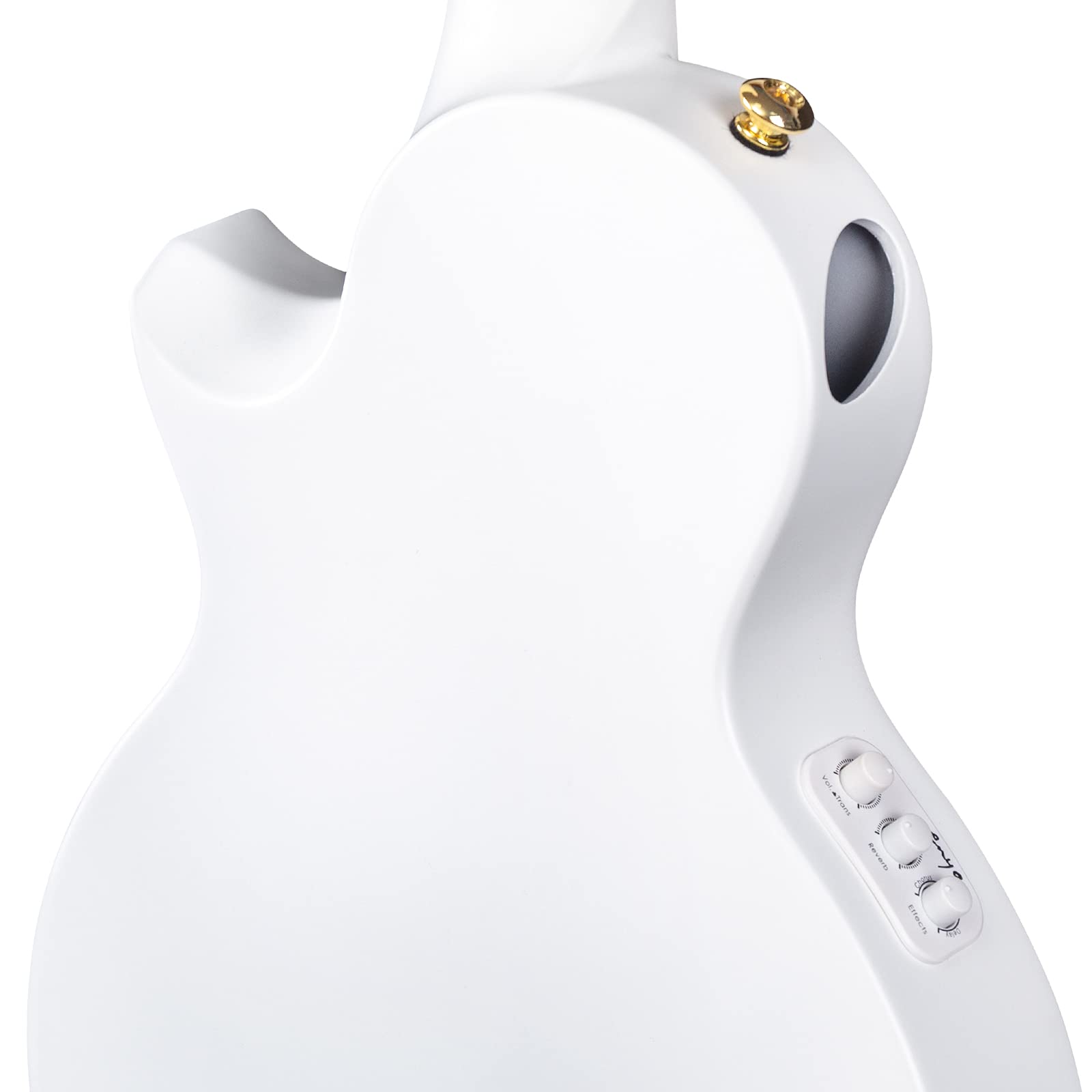 Enya NOVA UE Ukelele Acústico Eléctrico - Set para Principiantes, Niños y Adultos de 26" - Corte Blanco con Estuche, Correas, Cuerdas Acousticplus, Capo - Ideal para Viajes, Festivales y Regalos
