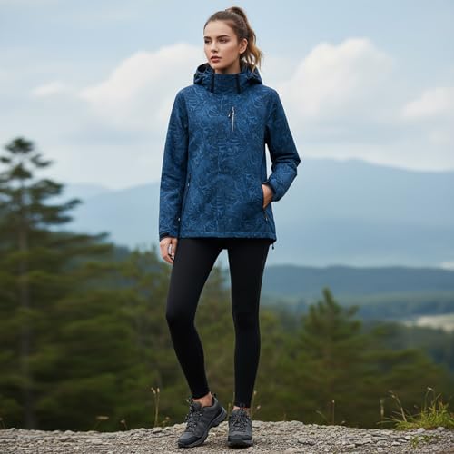 Abrigo cortavientos compacto unisex con capucha para senderismo y viaje 6
