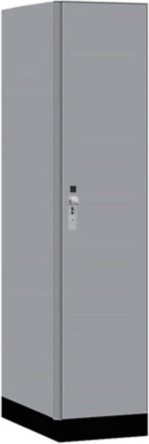 Salsbury 18" Wide Premier Wood Locker-Single Tier-1 Wide-6 Feet High-24 Deep-Winter Fog-Silver Hasps