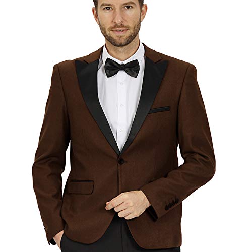 WEEN CHARM Mens Slim Fit Tuxedo Blazer Jacket One Button Peak Lapel Solid Separate Tux Suit Jacket