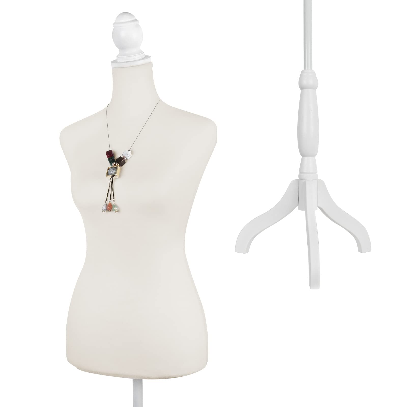 Photo 1 of Mannequin Torso Dress Forms for Sewing Manicanequin Body Tripod Stand for Clothing Dress Jewelry Display Beige