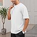 Men's Fashion Oversized T-Shirts Streetwear Loose Fit Crewneck Tshirt Workout Casual Short Sleeve Tops White