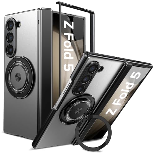 Fiyer Samsung Galaxy Z Fold 5 P[X XN[veN^[tAZ Fold 5pqWیtHP[XAMag-safeA360°]Oz_[An[hPCϏՌt{fBیJo[(Vo[)