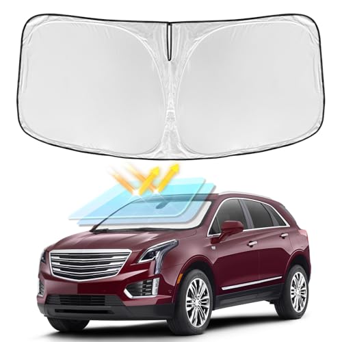 for Cadillac XT5 2017-2026 Windshield Sun Shade - 4 Layers Car Sunshades for Front Windows Shade...