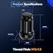 ECCPP Wheel Lug Nuts 12x1.5 20 Pieces +2 Keys Black Thread Close End Spline Tuner Racing Lug Nuts for 1960-2014 for Chevrolet Corvette 1982-2004 for Chevrolet S10 1976-2014 for Honda Accord