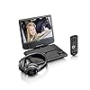 Lenco tragbarer DVD Player DVP-947BK 9 Zoll (22,5 cm), Bluetooth Kopfhörer, Kopfstützenbefestigung