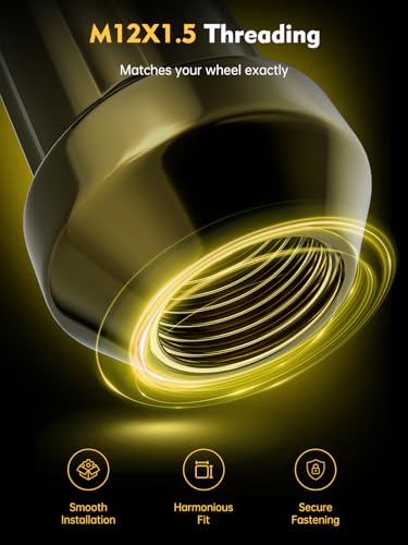 Image of MIKKUPPA M12x1.5 Lug Nuts, Gold 20PCS Closed End Spline Lug Nuts