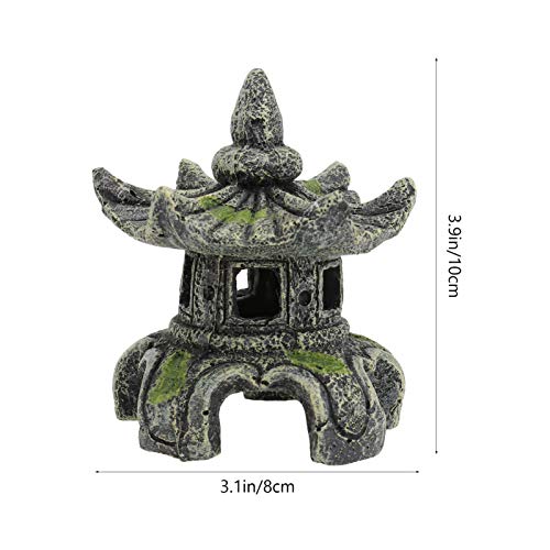 POPETPOP Glass Vase Mini Statue Zen Garden Decoration Pagoda Lantern Meditation Tabletop Ornaments Landscape Aquarium Fish Tank Desktop Decoration Toy Animals - Image 2