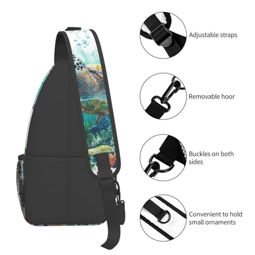 Colorful Frog Cross Chest Bag Large Capacity Bag Travel Hiking Crossbody Bag Daypack for Women Men4