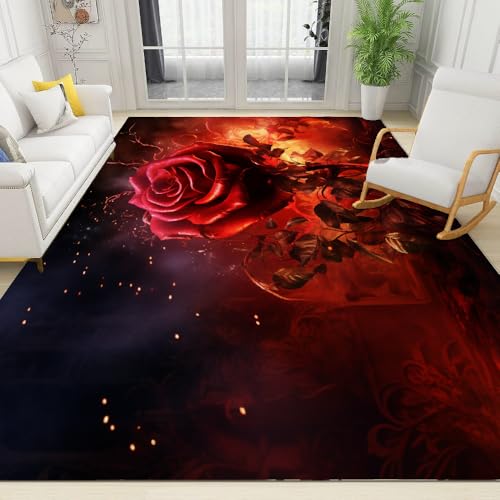 Tapete Decorativo con Diseño de Llama Brillante 3x5ft