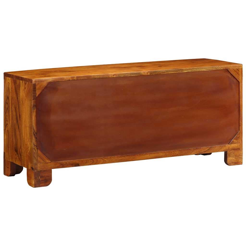 Ławka na buty z półką brązową miodową 100 x 35 x 45 cm