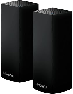 Linksys Velop Intelligent Mesh WiFi System, Tri-Band, 2-Pack Black (AC2200) (Renewed)