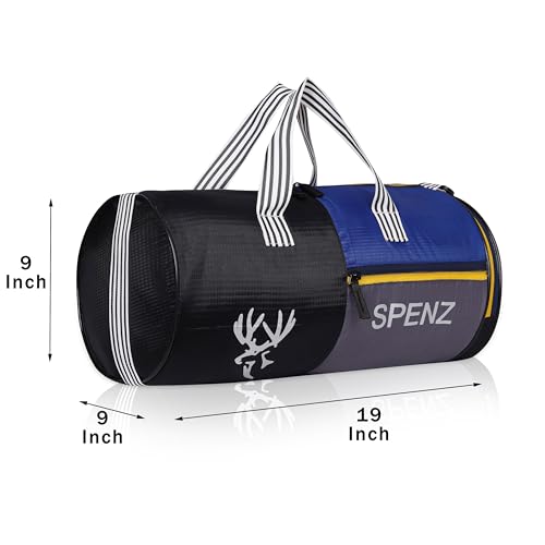 Image of SPENZ Bags Polyester 28L Water Resistant Sports Duffel Gym Bag for Men & Women with Shoe Compartment