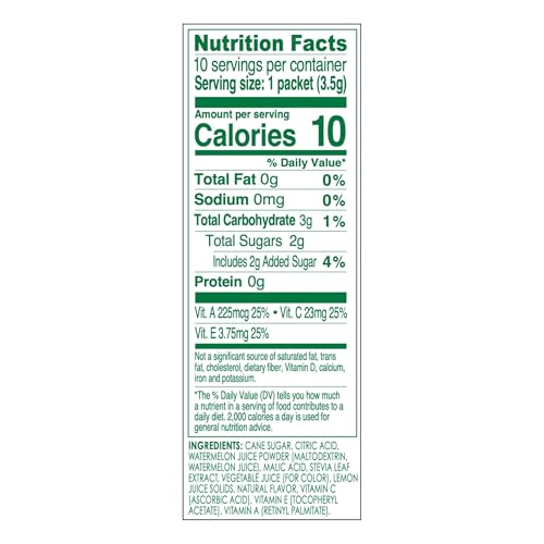 TRUE LEMON KIDS Wild Watermelon (10 Packets) - Hydration for Kids - No Preservatives, No Artificial Flavors & Sweeteners - Low Sugar Water Flavoring - Juice Powdered Drink Mix