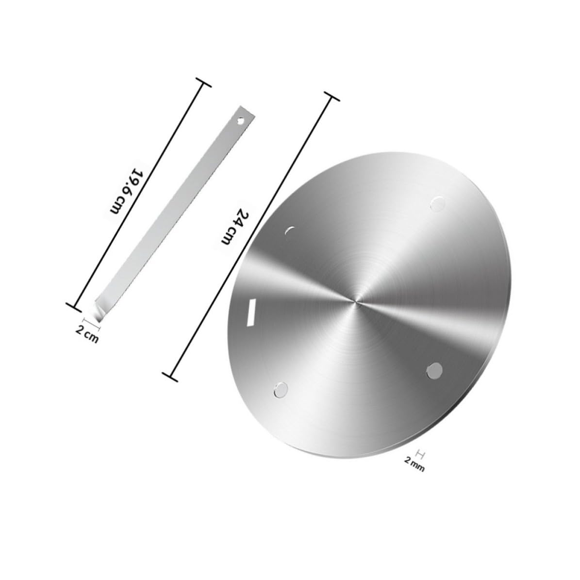 Garneck Piastra Termica per Induzione in Acciaio Inox, Argento